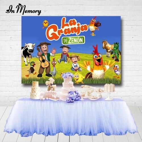 InMemory La Granja De Zenón Backdrops Boys Newborn Baby shower Birthday Party Photocall Farm Photography Backgrounds Custom