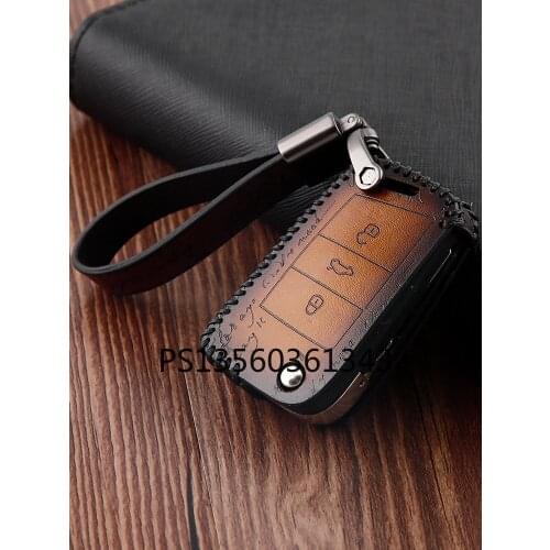 Suitable for Skoda Octavia Fabia Rapid Superb Kodiaq leather key case buckle