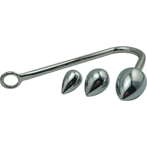 Small medium large ball head for choose metal anal hook butt plug dilator alluminum alloy prostate massager sex toy for male
