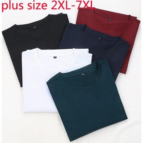 New Arrival Fashion Summer Short Sleeve Men Extra Large Loose Cotton Round Neck Knitted Casual Plus Size XL 2XL 3XL 4XL5XL6XL7XL