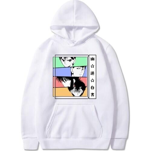 Men Squad Goals Hoodies Yu Yu Hakusho Yusuke Kurama Anime Clothing Men Autumn Winter Hoodie Pullover Sweatshirt Harajuku