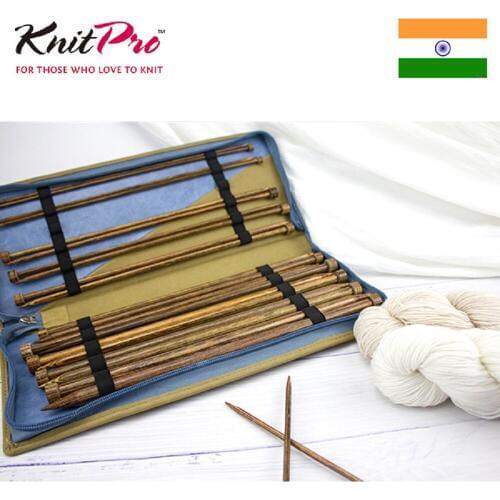 Knitpro Ginger 30cm Ginger Single Pointed Needle set 11 sizes – 2 needles in each size number 31284