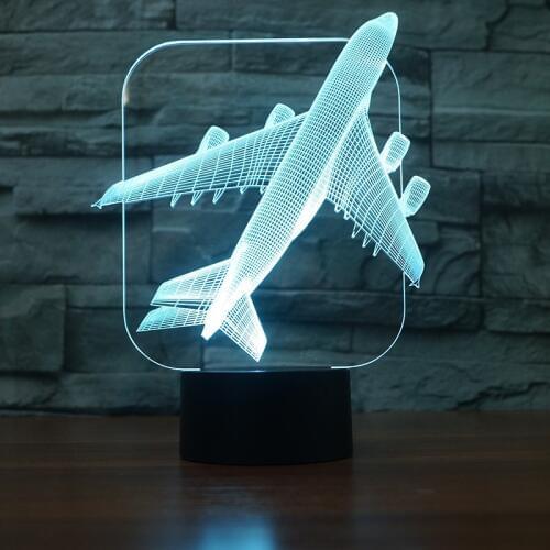 Manufacturer Customized Table Lamps For Living Room Novel Products Modern Compact Aircraft Atmosphere 3d Night Desk Lamp