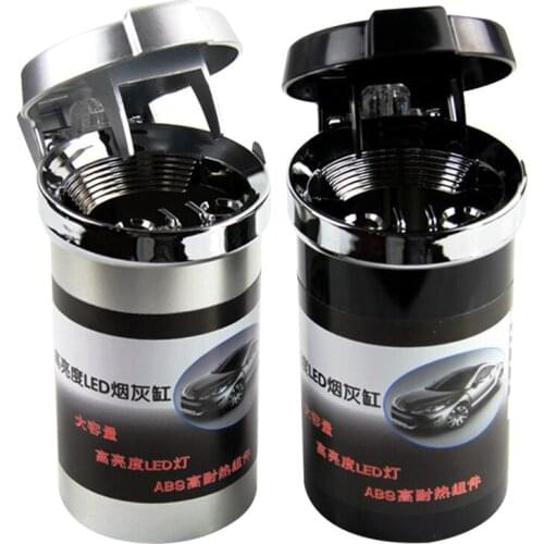 New Car Ashtray LED Light Automobile Ashtray Storage Cup with Lid Automotive Interior Supplies Car Styling