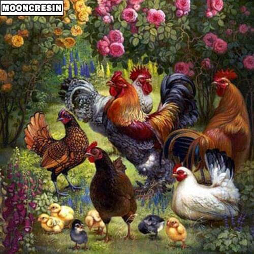 Full Square 5D Diy Diamond Painting Animal Diamond Embroidery Cross Stitch Chicken Diamond Mosaic Painting By Numbers Home Decor