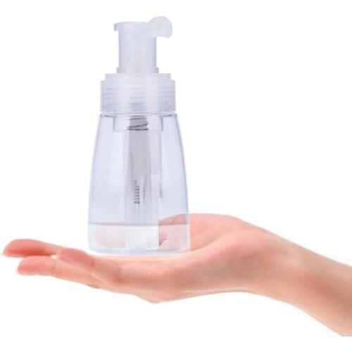 Empty Tranparent Powder Spray Bottle with Locking Nozzle 180ml Container for