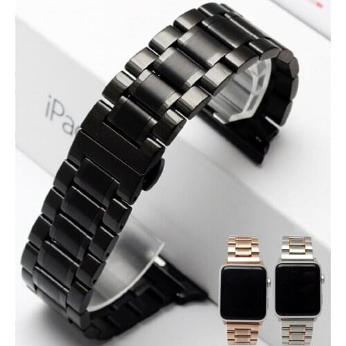 Stainless Steel Strap for Apple Watch 40mm 42mm 44mm 38mm Luxury Watchbands for Apple Watch Series 3 5 4 6 Se 2 1 Chain Bracelet