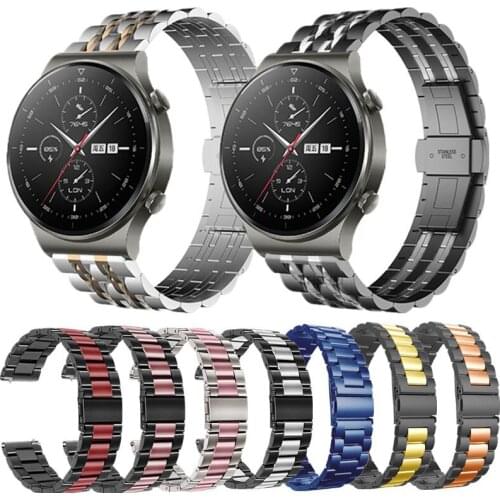 Stainless Steel For Samsung Watch Band Galaxy watch 46mm/42mm GearS3/S2/Sport 20mm 22mm Huawei GT Xiaomi Watch Band