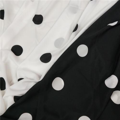 Big Dot Chiffon Fabric dress Trousers fabric material poly DIY cosplay blouse scarf qualified