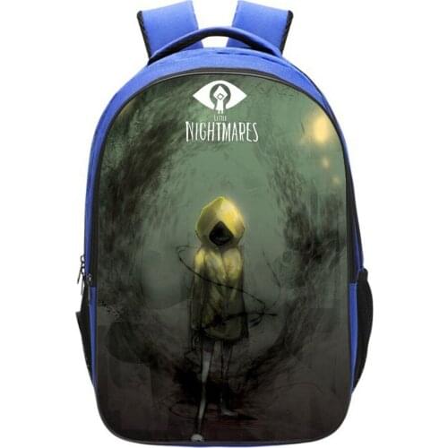 Little Nightmares School Bags Adventure Game Cosplay Backpack Teens Bookbag Travel Rucksack 3D Print Boy Girl School Backpack