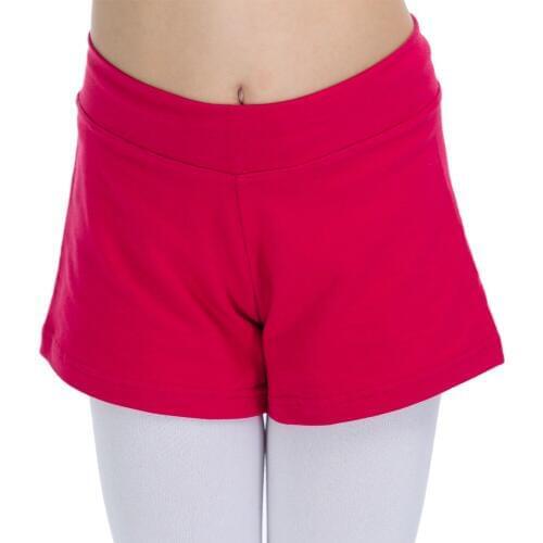 Kids SHORTS ONLY Deep Pink Sports Gymnastics Modern Dancing Shorts Microfiber Training Dance Hot Shorts