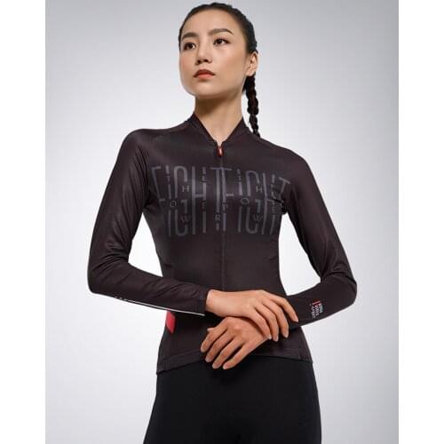 Santic Women Cycling Jersey Long Sleeve Full Zipper Breathable MTB Bicycle Shirt Reflective Mountain Bike Clothing Asian Size