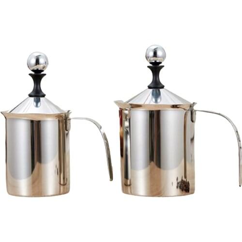 Stainless Steel Manual Milk Frother Milk Foam Double Mesh Coffee Foamer Kitchen Accessories
