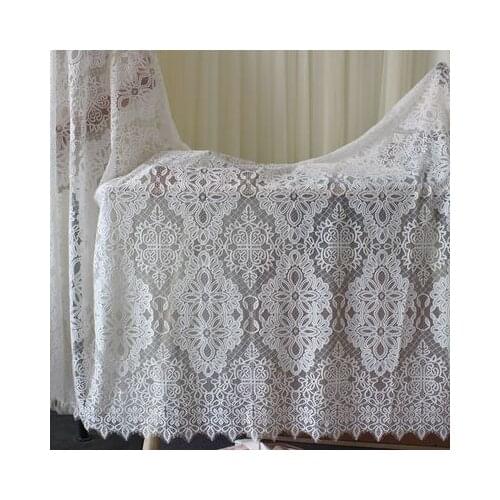 High Quality Heavy Thick Eyelash Lace Fabric Wedding Dress Material DIY Handmade Clothes Accessories Width 150cm 3M/piece