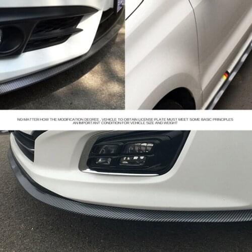 2.5M Car Bumper Lip Stickers Car Front Bumper Lip Rubber Car Bumper Protectors Exterior Mouldings Bumper Lip Strip 65mm Width