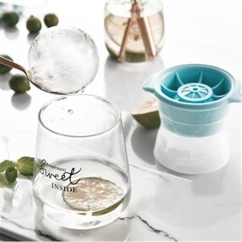 2pcs/set 3D DIY Silicone popsicle Ice Cube Mold Ice Ball Round Making Mould for Cocktail Whiskey Drink Kitchen Stackable Tools