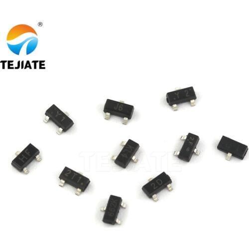 50PCS SMT S8050 SS8550/BAT54S printed J3Y NPN power transistor package SOT-23 S9013/MMBT5401/MMBT2907/BC846B/222A
