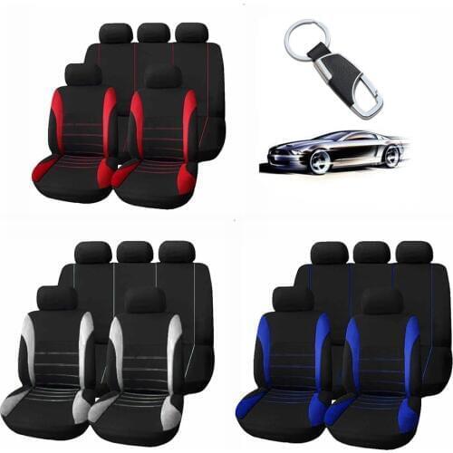 9pcs Universal Car Seat Cover Cloth Art Auto Interior Decoration Protect Covers for Four Seasons Car Accessories