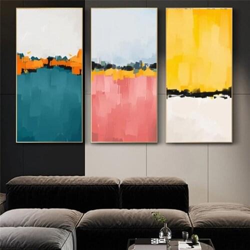 Abstract Colorful Landscape Canvas Painting Posters Prints Wall Art Pictures for Living Room Bedroom Entrance Decorative Picture