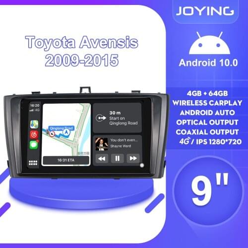 Autoradio 1Din Android 10 Car Radio Stereo Auto Head Unit For Toyota Avensis 2009 2015 Multimedia Player Carplay Steering Wheel