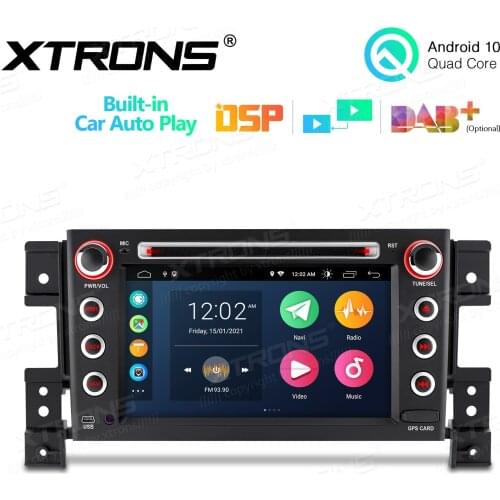 7" Android 10.0 OS Car DVD Multimedia System GPS Radio for Suzuki Grand Vitara 2005-2013 with Built-in Wired CarPlay Function