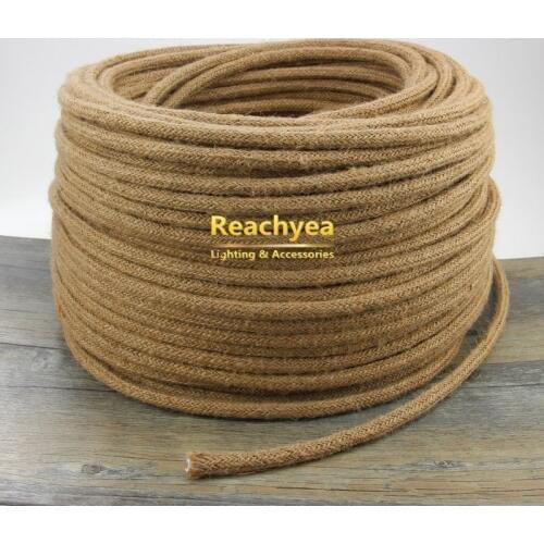 3m 5m 10m 2 Core or 3 Core Vintage Hemp Rope Light Cord Hemp Braided Flexible Cable Electrical Wire For Retro Lights