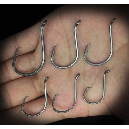 Premium Chemically Sharpened Circle Fishing Hooks Sizes 1# 1/0 2/0 3/0 4/0 5/0 20PCS/Lot stainless steel gaff hook fishing
