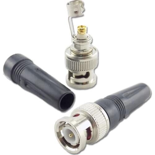 10pcs Surveillance BNC Connector Male Plug Adapter for Twist-on Coaxial RG59 Cable for CCTV Camera Video/AUDIO Connector