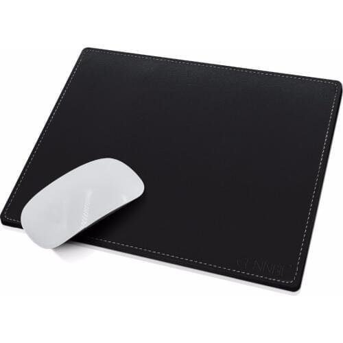 CENNBIE PU Leather Mouse Pad with Waterproof Coating, Non Slip Base, Black