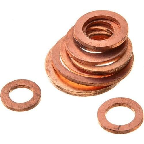 M5-M14 Copper Oil Seal Gasket Box Pack 200pcs Copper Gasket O Type Seal Gasket
