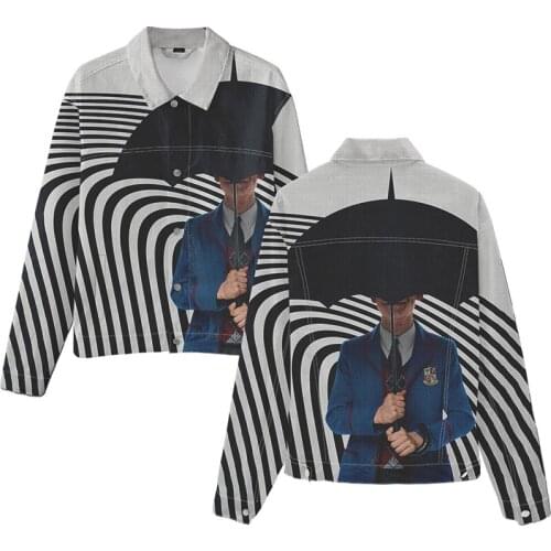 The Umbrella Academy Super Hero 3d Print Denim Jacket Coat Costume Men Women Long Sleeve Jean-Jackets Hoodies Streetwear Clothes