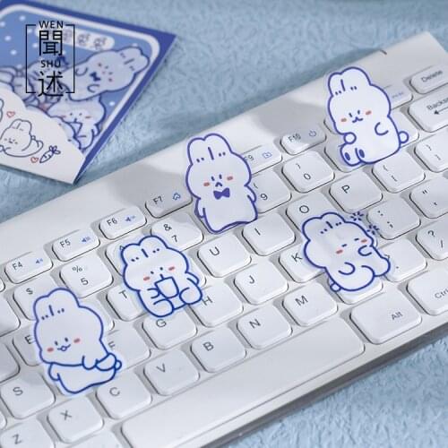 40 Pcs Cat Stickers Set PET Transparent Waterproof Decorative Decals For Scrapbook Diy Crafts Album Journal Planner Water Bottle