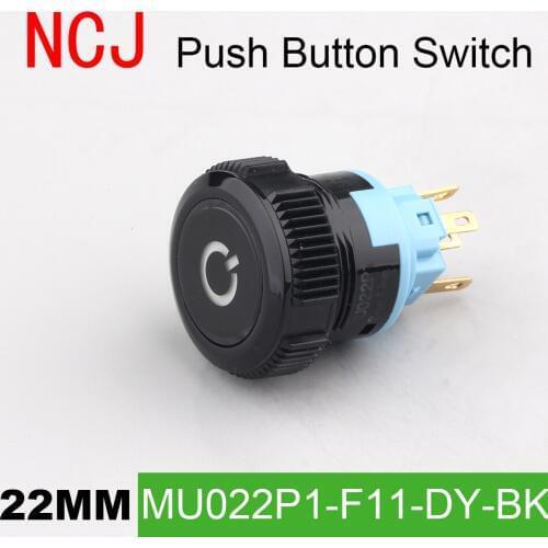 NCJ 22mm PC Push Button Switch IP67 Maintained Alternate & Momentary push button switch with LED lamp 5A