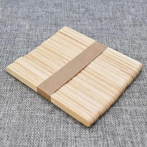 DIY handmade material 100 Pcs Popsicle Sticks Natural Wooden Popsicle Sticks Wood Craft Ice Cream Sticks Supply