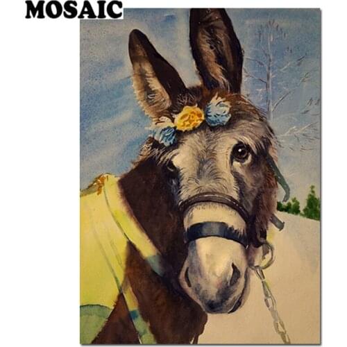 Full Square/Round Drill 5D DIY Diamond Painting "animal,cute Donkey "3D Diamond Embroidery Cross Stitch Home Decor Gift