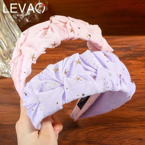 Levao Printing Wide Headband For Women Spring Fashion Hair Bands Hoop Bezel New Arrival Hair Accessories Headwear
