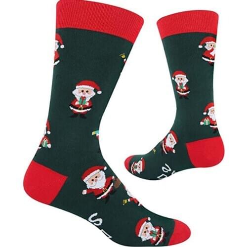 Christmas Socks Winter Santa Claus Letters Adult Warm Socks Cute Funny Kawaii Cotton Socks For Men Women