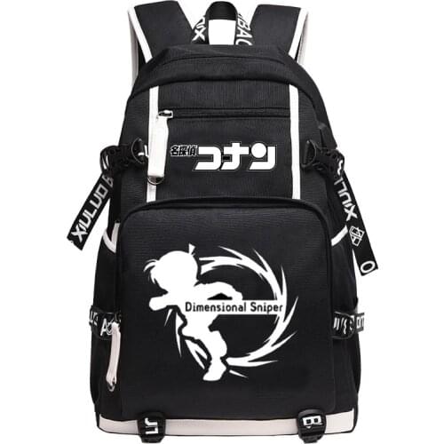 Detective Conan Anime Bag Kaitou Kiddo KID Kid the Phantom Thie School bag High capacity backpack Multi-function computer bag