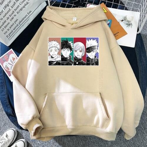 Hoodie Jujutsu Kaisen Group Japan Anime Mens Warm Hoodies Sweatshirt Man Streetwear Oversized Daily Casual Mens Clothing