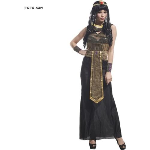 Woman Halloween Cleopatra Costume Female Queen of Egypt Cosplay Carnival Purim parade Masquerade Nightclub Role play Party dress