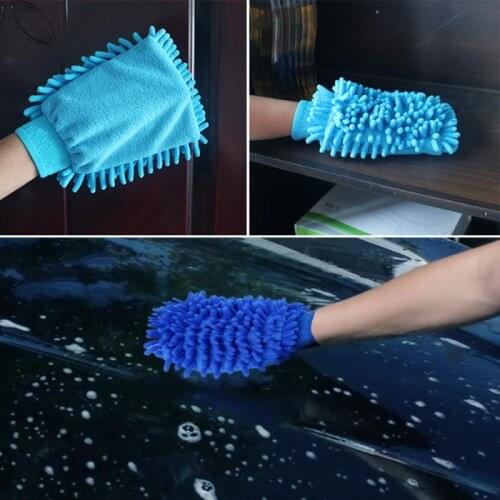 1pc Microfiber Car Cleaning Clay BarCar Detailing Chenille Glove Mitt Ultrafine Microfiber Household Auto Care Washing Cloth
