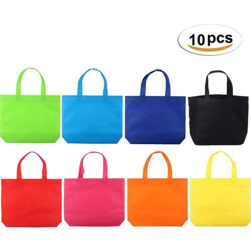 10pcs Party favor gifts bag for kids birthdays toys bag Christmas Cloth Shopping Treat Bags Multi-use Gift Tote Bags with handle