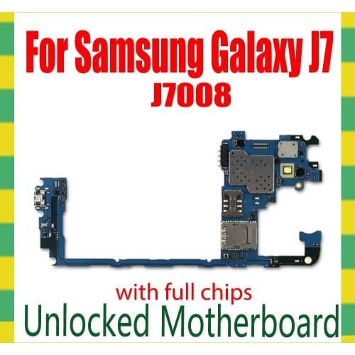 100% Original Motherboard For Samsung Galaxy J7 J7008 MainBoard With Full Chips Main Logic Board Unlock Mainboard Mother Board