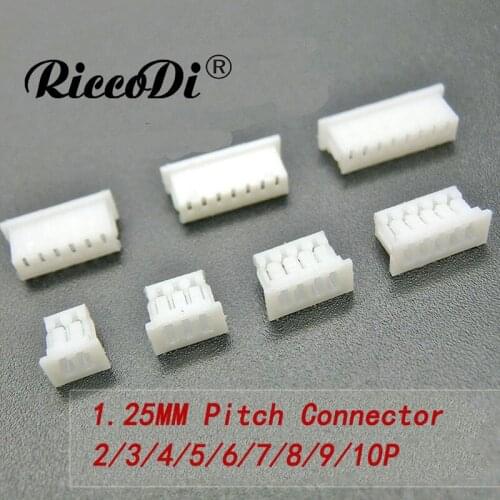 2/3/4/5/6/7/8/9/10-16 Pin 1.25mm Pitch Plastic Head Wire Cable Housing Female Connectors Adaptor 500/1000/2000PCS