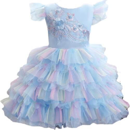 2021 Summer Baby Girl Dress Birthday Princess Dress Tutu Evening Dress For Girls Performance Costume Wedding Dress Vestidos