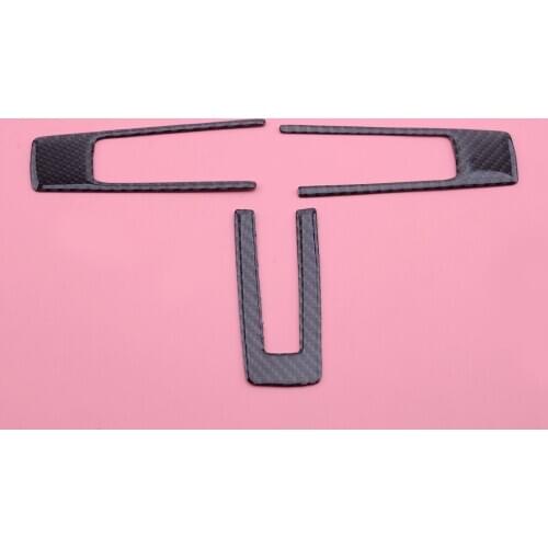 3pcs/Set Car Real Carbon Fiber Interior Steering Wheel Button Cover fit for Ford Mustang 2009 2010 2011 2012 2013