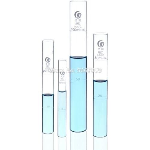 6pcs/lot 10ml 25ml 50ml 100ml Glass color comparison tubes Nessler Colorimetric tube For laboratory experiment