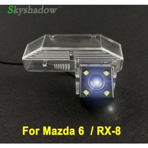 Car CCD 4LED Night Vision Backup Rear View Camera Waterproof Parking Assistant For Mazda 6 2009 2010 2011 2012 2013 2014 RX-8