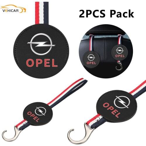 VEHICAR 2PCS OPEL Auto Organizer Universal Car Back Seat Headrest Hanger Holder Hook Portable Hanger Storage for Handbag Clothes
