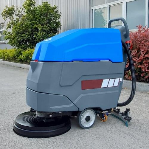 Battery-Powered Walk Behind Auto Small Hand Push Floor Cleaning Scrubber Machine